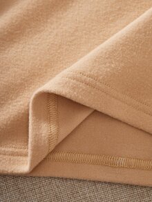 SHEIN 小男孩休閒百搭長袖高領打底 T-shirt，秋冬款，經典黑、純白、溫柔奶茶棕，花童適用 - 彩色 - 查看 3