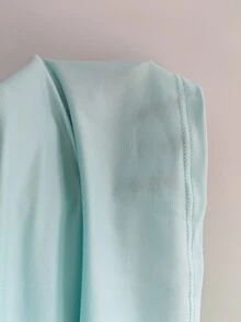 Glamine 女款 Polo 領鈕扣短袖修身運動風收腰極簡 T-shirt - 薄荷藍 - 查看 8