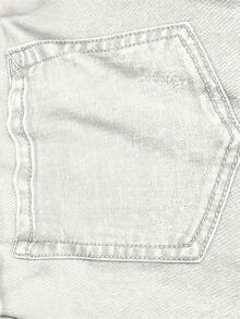 EMERY ROSE Plus Size Women High Waist Denim Effect Print Skinny Casual Capri Pants - Light Grey - View 4