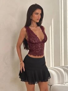 SHEIN ICON Women Tank Tops & Camis - Burgundy - View 3