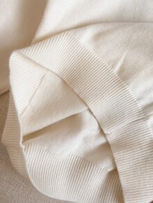 SHEIN 少女学院风熊与字母提花图案套头衫 - 白色 - 查看 7