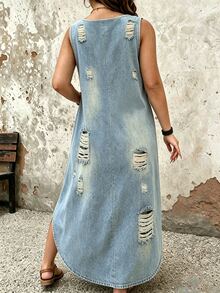 Breezaya Plus-Size Women's Casual Vacation Maxi Dress; Women's Summer Seaside Outfit. - Multicolor - View 2