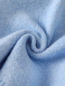 Souflis Baby Boy Fashionable Cute Twisted Rope Contrast Color Knit Top + Woolen Pants Sweater Set Autumn Fall - Baby Blue - View 4