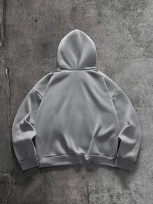 AXEPEAK 休閒度假戶外運動學院風拼接百搭連帽衫 - 深灰色 - 查看 2
