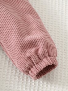 Cozy Pixies 女嬰冬季外套 可愛粉色針織燈芯絨連帽保暖內裡夾克，粉色豹紋保暖內裡，時尚可愛 - 粉色 - 查看 5