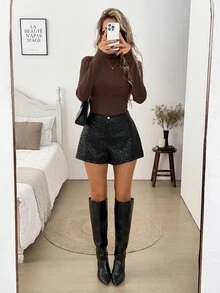 SHEIN LUNE 3PCS Women Ribbed Long Sleeve T-Shirts - Multicolor - View 6