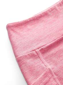 SHEIN Cheerettes 女款純色百搭背心與口袋修身短褲運動套裝 - 粉色 - 查看 14
