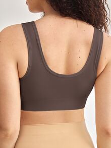 Moonlight&Mama Bra Hamil Minimalis Tanpa Jahitan Terlaris Wanita 2026, Warna Polos, Nyaman, Berkualitas Tinggi, Berkinerja Tinggi, Portabel, 1 buah - Coffee Brown - View 2