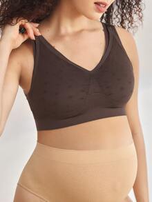 Moonlight&Mama Bra Hamil Minimalis Tanpa Jahitan Terlaris Wanita 2026, Warna Polos, Nyaman, Berkualitas Tinggi, Berkinerja Tinggi, Portabel, 1 buah - Coffee Brown - View 4
