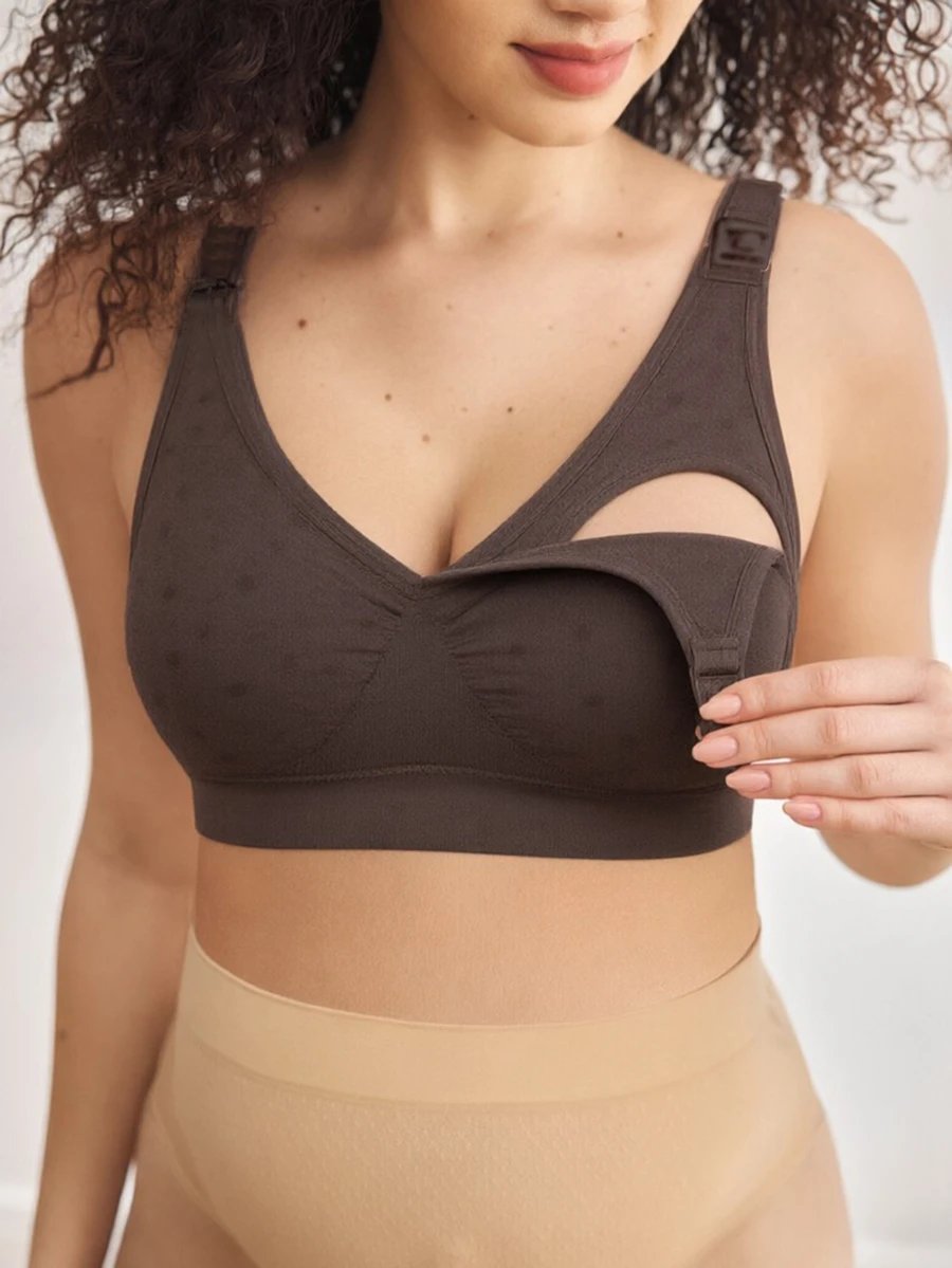 Moonlight&Mama Bra Hamil Minimalis Tanpa Jahitan Terlaris Wanita 2026, Warna Polos, Nyaman, Berkualitas Tinggi, Berkinerja Tinggi, Portabel, 1 buah - Coffee Brown - View 1
