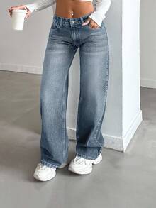 EURMUSE LOW RISE STRAIGHT CYT WOMEN BLUE JEANS , Petite Women - Blue - View 6