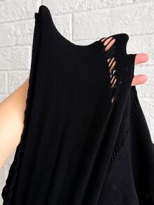 Jeanoix Women's Sexy Hot Girl Style Black Mesh Hollow Out Sleeveless Tank Top - Black - View 8