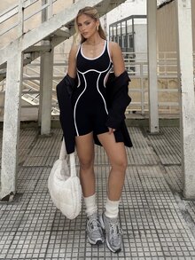 BiaLiraa Women's Backless Romper For Daily Fitness & Sports - Black - View 5