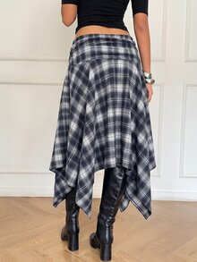 SHEIN Tall CURVE 加大短裙 - 藏蓝色 - 查看 2