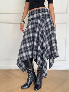 SHEIN Tall CURVE 加大短裙 - 藏蓝色 - 查看 5