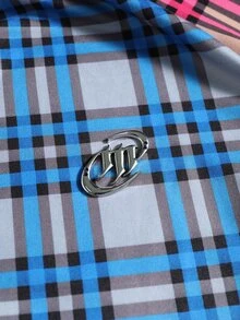 ROMWE MEN Men's Plaid Zipper Casual Versatile Daily Travel Long Sleeve Jacket - Multicolor - View 5