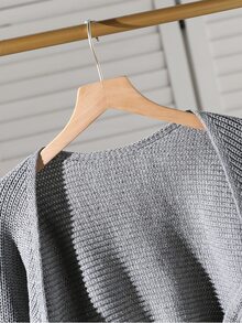 Tween Girl Casual Solid Color Cardigan, Autumn/Winter Cropped Sweater Grey Skirt Set, Cute Button Jacket Tween Girl School Sunday Back-To-School Suit - Grey - View 3