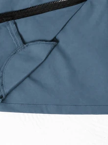 SHEIN 兒童男童休閒字母圖案印花連帽外套，輕量寬鬆拉鍊連帽夾克，開學季秋季校園穿搭，藍色 - 藍色 - 查看 10