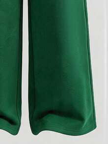 Sets Teen Girl Fashion Casual Streetwear Short Hoodie And Wide Leg Pants Set, Grey Versatile Warm Outfit, Autumn Clothing Birthday Formal - Green - View 7