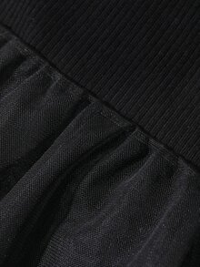 FRIFUL Women's Fashionable Versatile Multi-Layer Hem T-Shirt, Suitable For Dates - Black - View 3