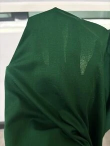 Xyvia 女士纯色优雅修身性感吊带连衣裙，夏季长款女装 - 墨綠色 - 查看 6