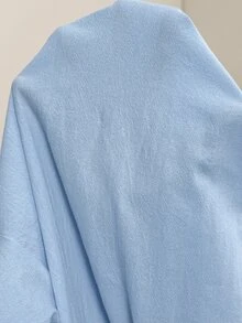 Slowluna Bata larga de maternidad de unicolor para uso diario casual - Celeste - Ver 7
