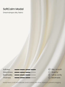 GLOWMODE SoftCalm Modal Own Your Flow Soft Silky-Smooth Breathable Waist Length Adjustable Drawstring Hem One-Shoulder Pullover Sweatshirt Daily Casual Wear - White - View 6