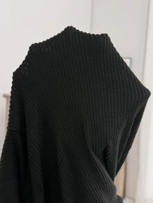 Slowluna Mono de maternidad de color liso con cremallera delantera, cordón y capucha para lactancia - Negro - Ver 8