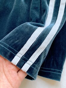 Comfortcana Women's Elastic Waist Side Stripe Casual Shorts - Dusty Blue - View 7