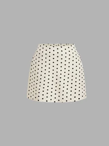SHEIN MOD 女款波點荷葉邊上衣與迷你裙休閒日常套裝 - 彩色 - 查看 10