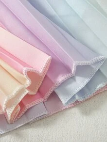 SHEIN 女婴3个月-3岁连衣裙，1件套休闲可爱日常夏季女童装，彩色无袖褶皱连衣裙 - 彩色 - 查看 9