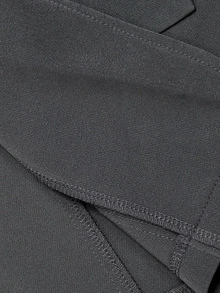 SHEIN MOD Women's Jacket With Front Buttons And Bandeau Dress Suit Set Teachers' Day Office Dark Grey Summer Elegant - Grey - View 14