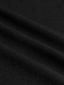 FeverCity Men's Solid Color Casual Versatile Daily Wear Long Pants - Black - View 5