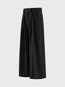 FeverCity Men's Solid Color Casual Versatile Daily Wear Long Pants - Black - View 7