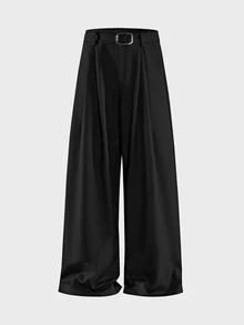 FeverCity Men's Solid Color Casual Versatile Daily Wear Long Pants - Black - View 2