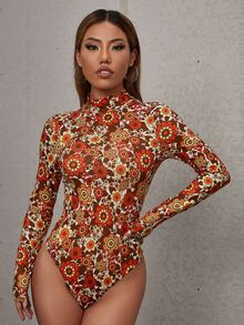 SHEIN ICON 滿版印花立領連身背心 - 彩色 - 查看 5