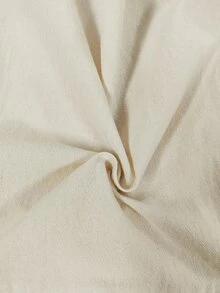 Zayélia 女款V領荷葉袖上衣，優雅奶奶風休閒百搭上衣，適合日常出遊、旅行、度假夏季穿著 - 杏色 - 查看 8