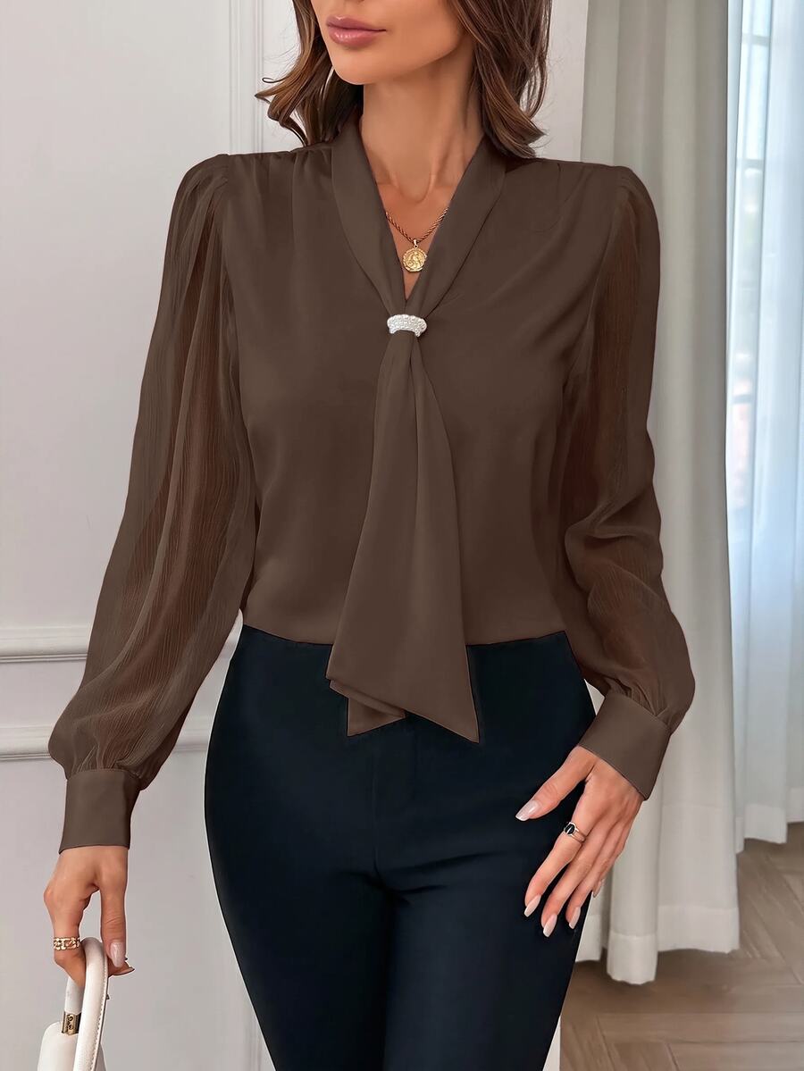 SHEIN Privé 大尺碼秋季女式襯衫