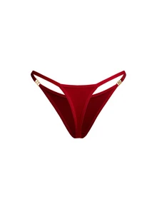 Ocili 5件装 女士纯色环扣时尚低腰丁字裤 - 彩色 - 查看 4