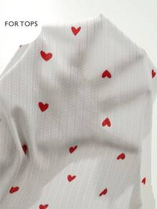 SHEIN Heart Print Lettuce Trim Bow Front Cami Pajama Sleep Top - White - View 6