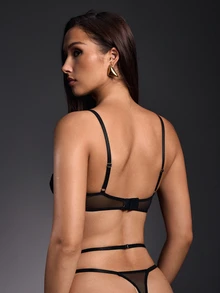 EmpressEnvy 4pcs Women's Sexy Lingerie Set - Black - View 4