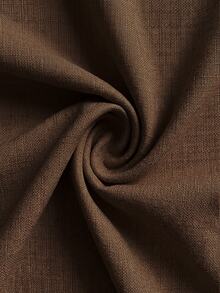 Manfinity Dauomo Men's Solid Color Casual Versatile Daily Wear Shirt - Coffee Brown - View 6