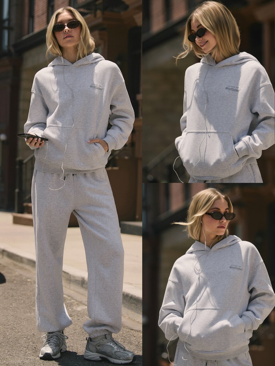 GLOWMODE X Harry Potter Everyday Fleece House Crest Oversized Hoodie With Embroidered Front & Back Daily Casual Summer Wear