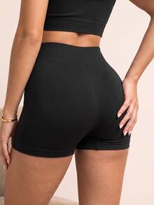 Slayform Slayform Women's Solid Color Seamless High Elasticity Fitness Shorts - Multicolor - View 3