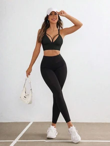 Slayform Slayform Ladies' Solid Color Simple Daily Wear Sports Underwear - Black - View 5