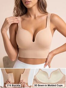 Slayform Slayform Women's Seamless High Intensity Sports Racerback Bra,High Impact Sewn-In Molded Cups,Soft Summer Colour Palette,Summer,Athleisure,Pilates,Yoga,Running - Apricot - View 1