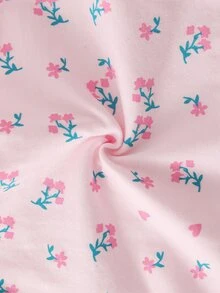 SHEIN 7件組青少年女孩訓練內衣，可愛白色冬季愛心花卉印花無鋼圈無縫柔軟彈性可調節肩帶舒適內衣 - 彩色 - 查看 5