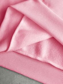 PAVTROS Sudadera con capucha bordada con letra de toalla para hombre - Rosa - Ver 6