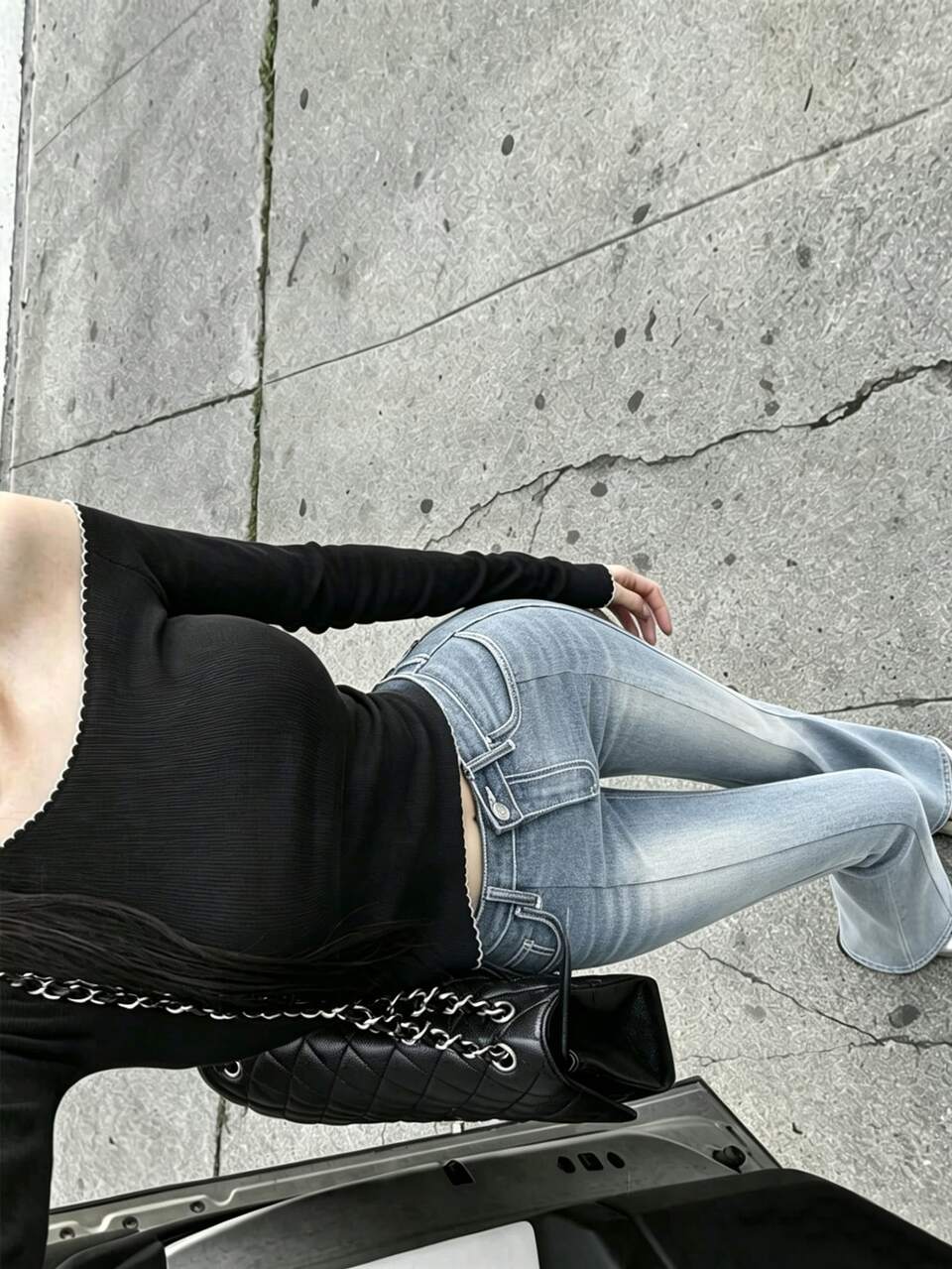 Women's Casual Versatile Daily Wear Flare Leg Denim Jeans With Pockets And Buttons City Break Everyday Light Blue Summer