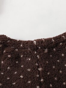 SHEIN 女嬰舒適圓領提花長袖T恤與長褲套裝 - 白色 - 查看 5